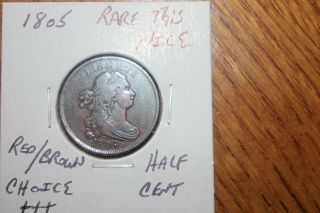 1805 Red/brown Choice,  Half Cent