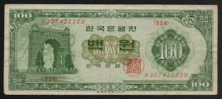 South Korea (p35d) 100 Won 1965 Avf/f,