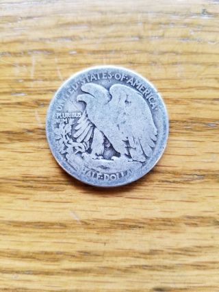 1917 - D Reverse Walking Liberty Half Dollar 90 Silver Coin 2