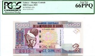 Money Guinea 5000 Francs 2012 Banque Centrale Gem Unc Pick 41b Value $80