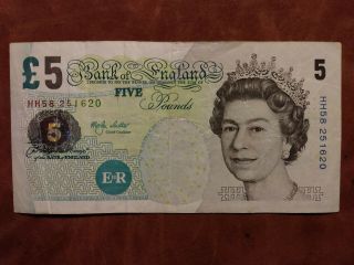 1988 - 90 5 Pounds Bank Of England