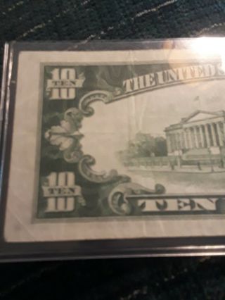 Vintage 1934 A Series $10 Dollar Bill Federal Reserve Minneapolis 6