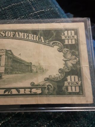 Vintage 1934 A Series $10 Dollar Bill Federal Reserve Minneapolis 7
