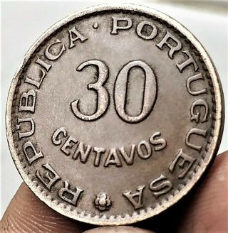 India Portuguese,  30 Centavos,  1959 (1958 - 59),  Km 31,  Bronze Coin (b - 543)
