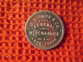 Arco,  Idaho Aluminum General Merchandise 5 C Trade Token - Circus Style Letters