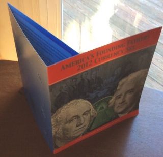 AMERICA ' S FOUNDING FATHERS 2012 CURRENCY SET $1 and $2 Notes Matching Number. 4