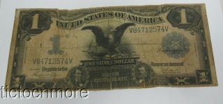 Us 1899 $1 Dollar Black Eagle Silver Certificate Large Size Note V84712574v