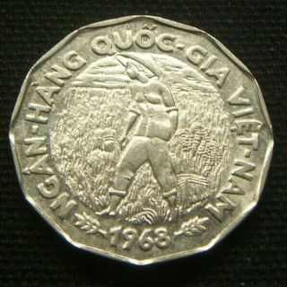 1968 Vietnam 20 Dong Coin - Unc - Beauty