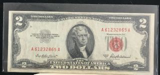 Series 1953 A $2 Two Dollar Legal Tender Note Fr - 1510 Af1