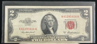 Series 1953 A $2 Two Dollar Legal Tender Note Fr - 1510 Af2