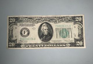1934 C $20 Federal Reserve Note - Atlanta - F68096374a