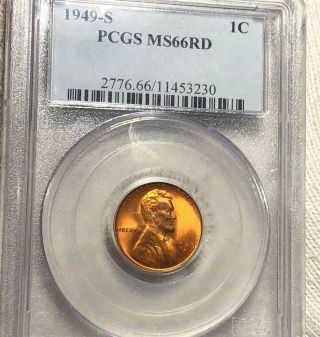 1949 - S Lincoln Wheat Penny Pcgs - Ms66rd Hundreds Of Undergraded Coins Up No Res