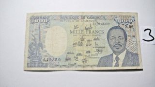 CAMEROUN 1000 F FRANCS 1989 / N.  06 3