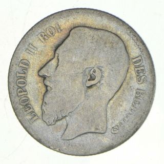 Silver - World Coin - 1868 Belgium 2 Francs - 9.  4g - World Silver Coin 897