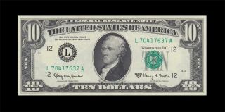 1963 - A Federal Reserve Note San Francisco $10 ( (gem Unc))