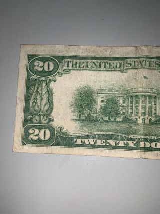 1934 - A $20 TWENTY DOLLARS FRN FEDERAL RESERVE NOTE YORK,  NY 6