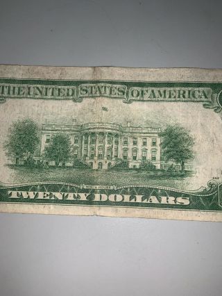 1934 - A $20 TWENTY DOLLARS FRN FEDERAL RESERVE NOTE YORK,  NY 7
