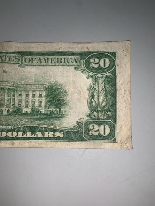 1934 - A $20 TWENTY DOLLARS FRN FEDERAL RESERVE NOTE YORK,  NY 8