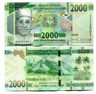 Guinea 2000 Francs 2018 (2019) P - Unc