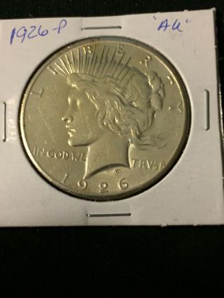 1926 P Peace Silver Dollar Au 90 Silver Great Coin