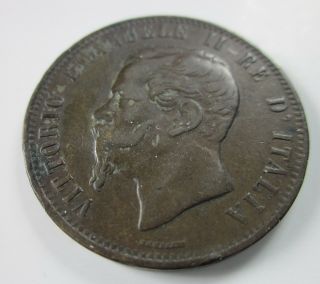 Italy 10 Centesimi,  1866,  Km 11.  4,  Circulated,  Uncertified