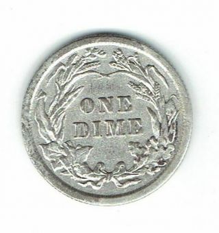 Barber Or Liberty Head Dime 1912,  Silver Coin,  Extra Fine