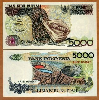 Indonesia,  5000 Rupiah,  1992,  P - 130,  Unc