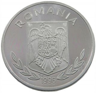 ROMANIA 100 LEI 1996 ALUMINIUM PATTERN PROOF alb38 109 2