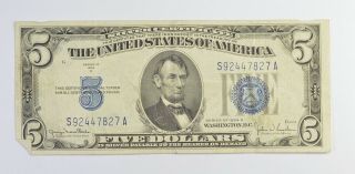 Crisp - 1934 - D $5.  00 Silver Certificate Us Note - Historic Silver On Demand 266
