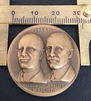 Medallic Art Co.  Orville Wilbur Wright Brothers Ohio State Seal Coin Medal