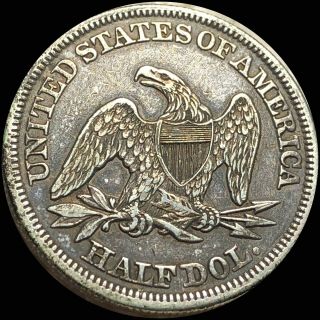 1858 Seated Liberty Half Dollar ABOUT UNCIRCULATED Silver Collectible Coin NR 2