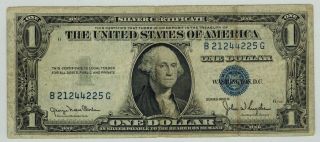 1935 - D $1 Silver Certificate Misaligned Back Printing/Cutting Error 2