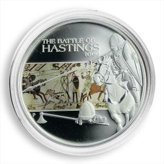 Tuvalu 1 Dollar Famous Battles In History Battle Of Hastings Silver Proof 2009