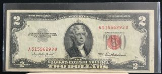Series 1953 A $2 Two Dollar Legal Tender Note Fr - 1510 Af6