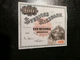 Sweden Banknote 100 Kronor 1962