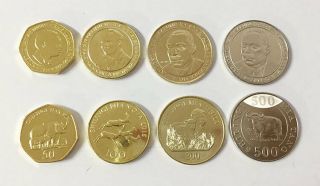 Tanzania Set 4 Coins 50 100 200 500 Shilling 2014 - 2015 Unc
