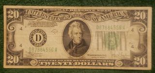 1934 - C $20 Twenty Dollar Us Federal Reserve Note Bank Of Cleveland