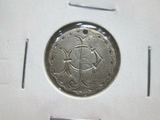 1876 Seated Liberty Dime Silver Love Token From Jewelry - P.  E.  I.