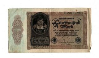Xxx - Rare German Big 5000 Mark Weimar Banknote 1922 In Fine Cond