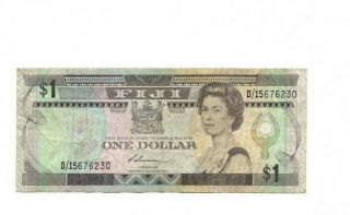 Bank Of Fiji 1 Dollar 1987 Vg
