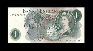 1962 - 66 Bank Of England Qeii 1 Pound Hollom " A " ( (gem Unc))