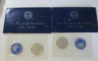 1971 - S Bu Silver Ike Dollar In Government Blue Envelope,  1 Coin