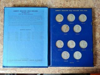 1941 Thru 1947 Walking Liberty Halves Circulated Short Set Of 20 Coins