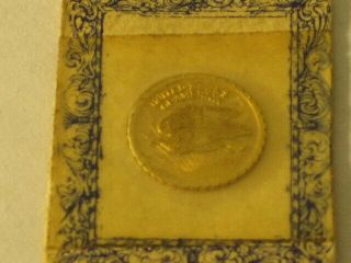 Gold Mini St Gaudens Eagle Liberty 0.  6g Gold Coin Still In Seal Package 9/16 "