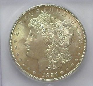 1921 - D Morgan Silver Dollar Icg Ms65,  Lists For $350