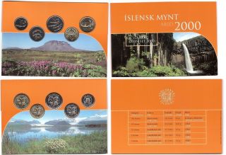 Iceland - Set 5 Coins 1 5 10 50 100 Kronur 2000 Unc Lemberg - Zp