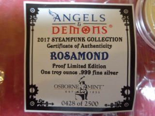 Rosamond Silver Proof Round Limited Mintage Of 2500 3