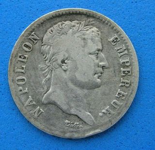 1811 A France 1 Franc Silver Coin,  Napoleon Bonaparte,  Paris