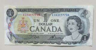 1973 Canada $1 One Dollar Bill Canadian Bank Note