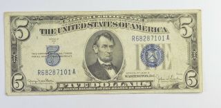 Crisp - 1934 - D $5.  00 Silver Certificate Us Note - Historic Silver On Demand 276